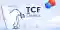 Illustration d’un ours polaire passant par une porte avec un drapeau canadien, à côté du logo TCF Canada.