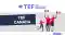 一张展示 TEF Canada 标志和挥舞加拿大国旗一家人的插画。